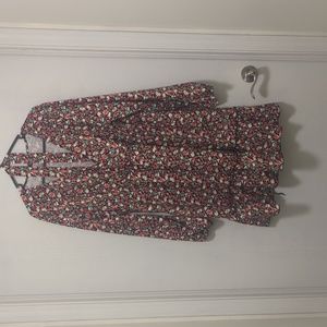 Floral light weight dress with tie